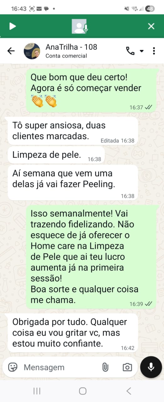 Depoimento de aluna 3 da Trilha da Estética